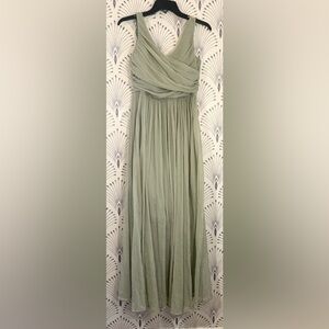 J. Crew Green Pleated Dress Bridesmaid Prom Event